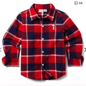 New! PEANUTS™ Snoopy Santa Plaid Shirt